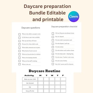 Daycare preparation Bundle