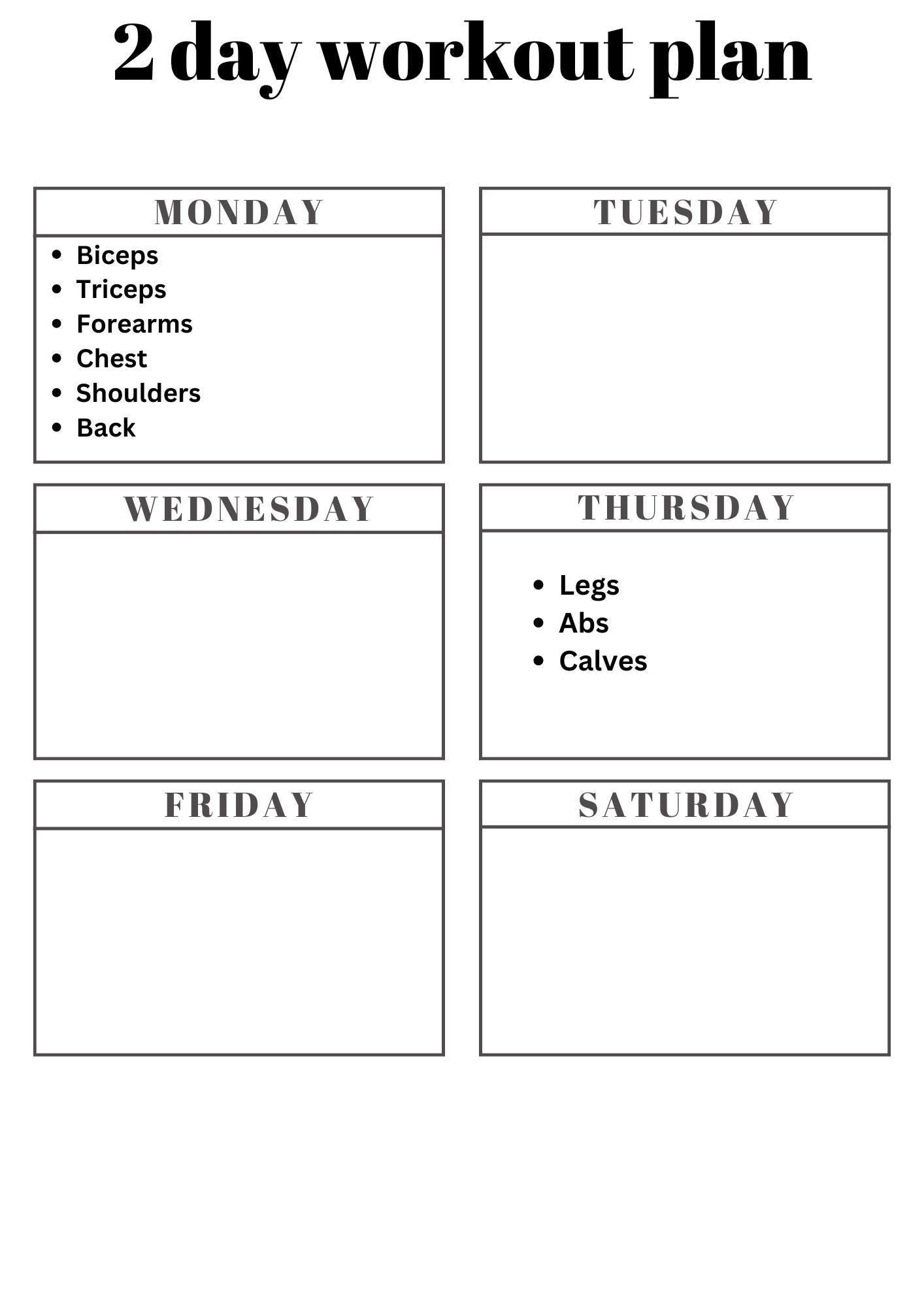 Beginner workout plan bundle etsy