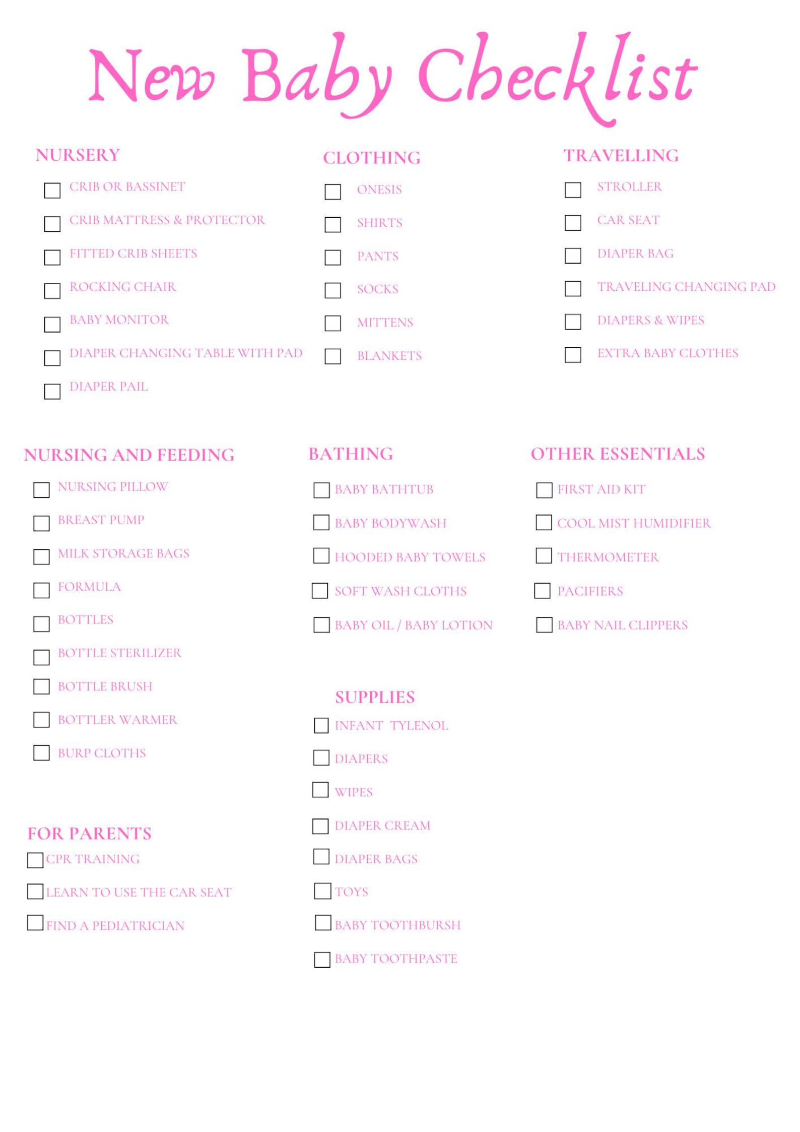 Queen Baby Checklist.pdf New Baby Checklists (printable) - Etsy UK