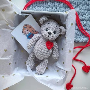 Plush Bear Toy. Handmade Cute Teddy Bear - Valentine&#39;s Day Gifts