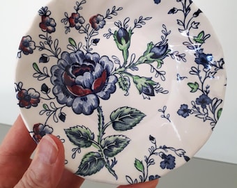 A Gorgeous Vintage Johnson Brothers/bros Rose Chintz Blue Dinner