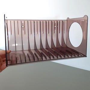 MarilynsJunkYard - Suporte para CDs em acrílico marrom-fumê - Walvis Bussum, Holanda, década de 1970