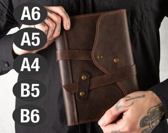 Diario personalizado para mujer, Diario de cuero personalizado, Funda para diario de viaje, Funda para libreta personalizada, Estuche de cuero para diario