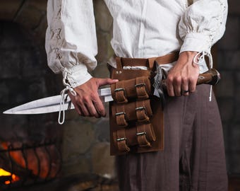 Handmade sword scabbard , Triple sword belt holster, Sword holder cosplay, Belt sword sheath, Leather medieval scabbard, Sword belt holder