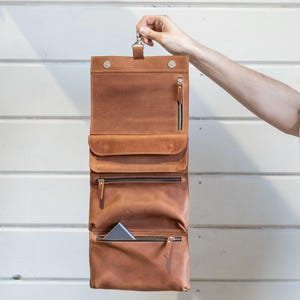 Leder hängende Kulturtasche, Reise-Kulturtaschen, kundenspezifische hängende Kulturtasche, Leder-Kulturtasche Männer, personalisierte Kulturtasche