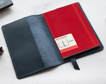 パーソナライズされたレザー製モレスキン カイエ ジャーナルカバー