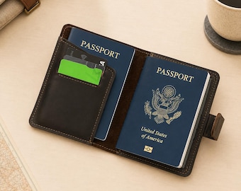 Custom passport case, RFID passport wallet, Personalized leather passport holder, Leather passport cover, Leather passport wallet
