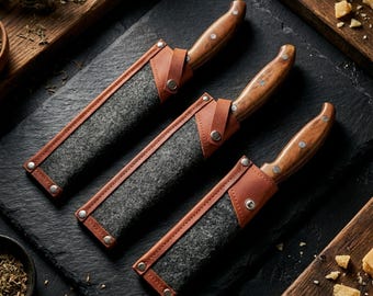 Leather knife cover, Bread knife cover, Chef knife cover, Kitchen knife cover, Leather knife sheath, Chef gifts for men