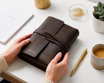 Genuine leather book cover, Suede book protector, Handmade book sleeve, Custom size book cover, Gift for dad, Book case