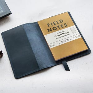 Funda de cuero para notas de campo, funda para cuaderno A6, estuche para notas de campo, diario de cuero personalizado, billetera personalizada para notas de campo