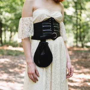 Pochette ceinture cosplay, ceinture pochette en cuir, sac ceinture GN, sac renaissance en cuir, sac ceinture costume, ceinture de sac Renaissance, pochette médiévale