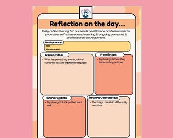 Nurse Shift Reflection Worksheet: Revalidation Tool (Printable/Fillable PDF)