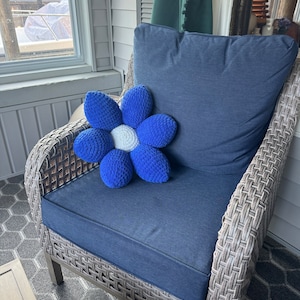 Crochet Flower Pillow