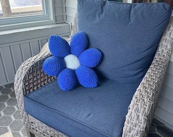 Crochet Flower Pillow