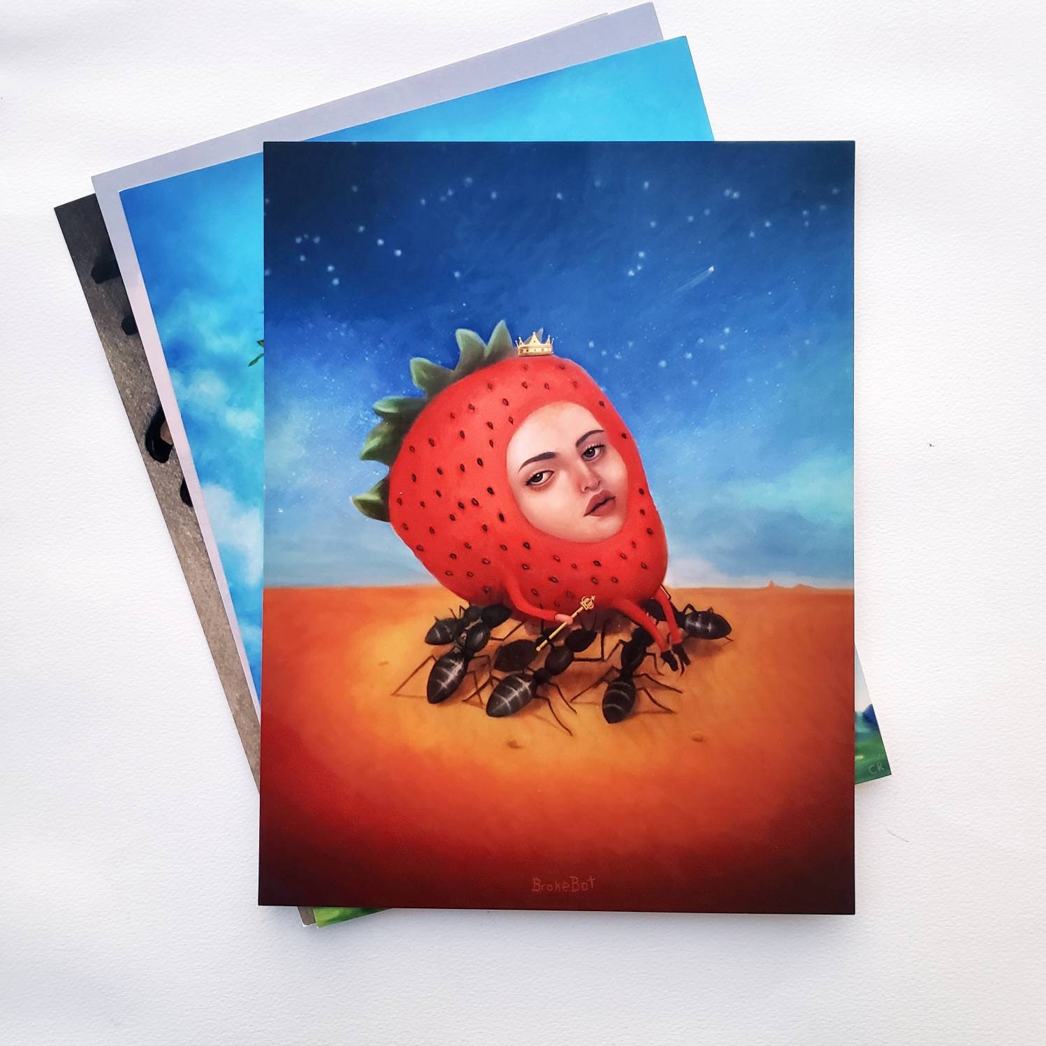 Strawberry Queen Letter Size Print Etsy