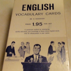 Vis-Ed English Vocabulary cards, Vintage stock, 20 per packet image 2