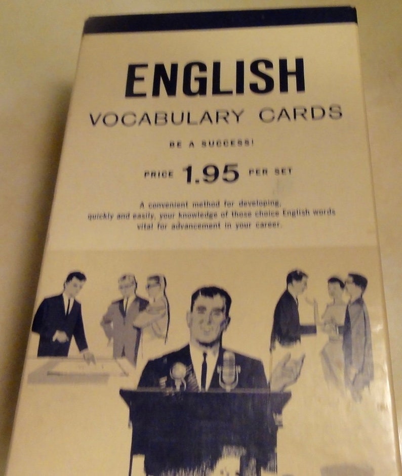 Vis-Ed English Vocabulary cards, Vintage stock, 20 per packet image 2