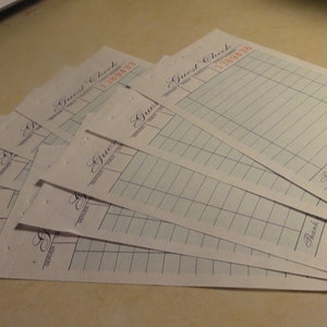 Green Guest Checks, packet of 10