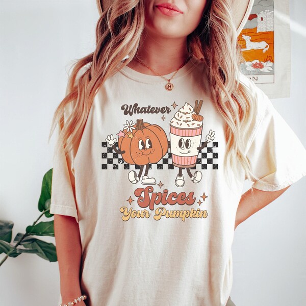 Retro Pumpkin Spice T-Shirt, Comfort Colors® Retro Pumpkin T-Shirt, Fall T-Shirt, Retro Halloween T-Shirt, Pumpkin Spice, Pumpkin Season Tee
