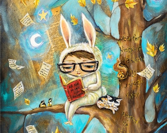 All the Magic, Kids Room Decor, Baby Shower Gift, Kids Wall Art, Childrens Art, Nursery Art, Book Lover Art, Gift for Reader, Heather Renaux