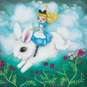 Alice In Wonderland inspired art, The White Rabbit, Card Soldiers