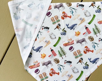 Bandana para mascotas con temática de Maine; Bandana para perros