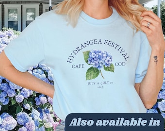 Cape Cod Hydrangea Festival 2025 T-Shirt; Hydrangea Tee New England