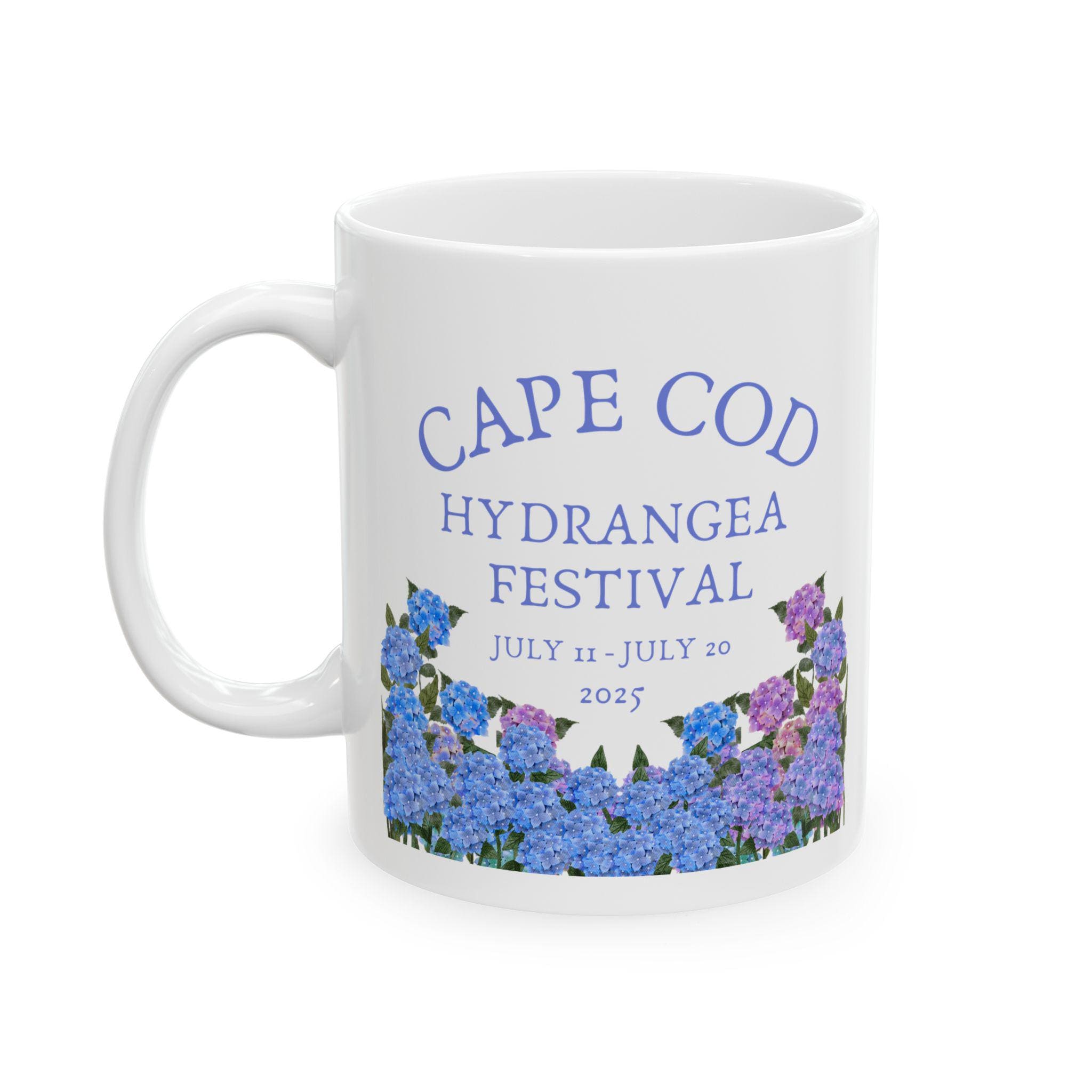 Cape Cod Hydrangea Festival 2025 Ceramic Mug, 11oz