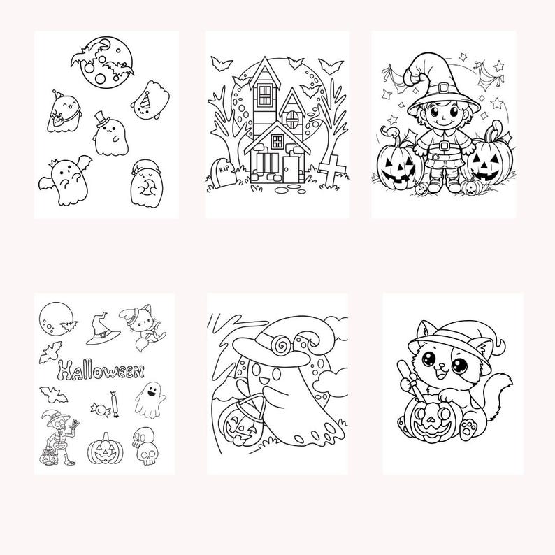 Halloween Coloring Pages for Kids | Printable Coloring Sheets | Cute ...