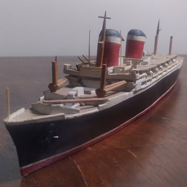SS America United States Lines 1940s thru 1960s iconic ocean liner bearing one of the greatest names 1/800 scale waterline replica handmade