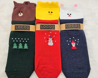 K-Premium Animal Character Christmas Socks