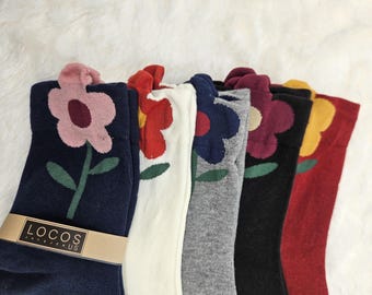 K-Premium Floral Cotton Socks
