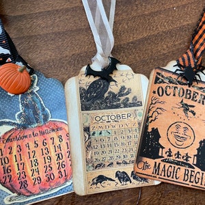 Close out! 25% offVintage Halloween images printed into gift tags. Great to tie onto your bag of treats!