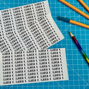 Etichette Nome Personalizzate per Scuola | 150 Adesivi per Matite, Penne, Oggetti Bambini | Etichette Adesive per materiale scolastico