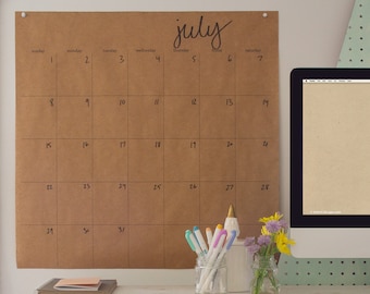 extra large undated kraft wall calendar - 2 feet by 2 feet | PREORDER