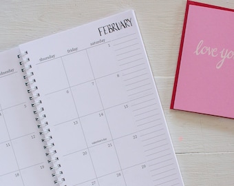 small monthly spiral planner - you choose the start month