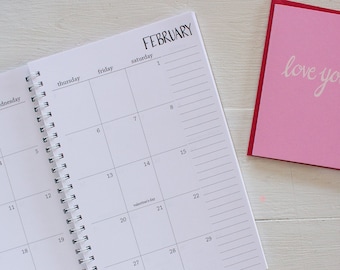 Planner For A Month: Romantic Female Styled Colorful Blank