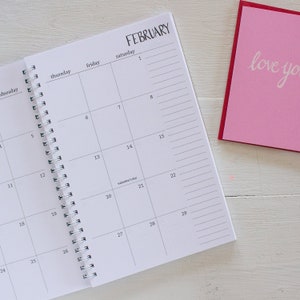 small monthly spiral planner - you choose the start month