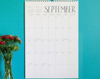 large wall calendar - you choose the start month | 12 months