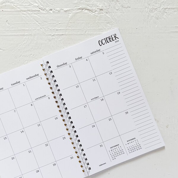 2024 Spiral Monthly Planner Etsy