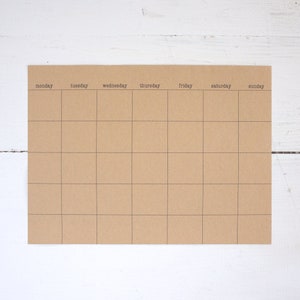 large kraft stick anywhere calendars - undated monthly calendar sticker for planning