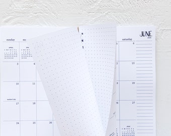 3 year small monthly spiral planner | pages between months | start any time