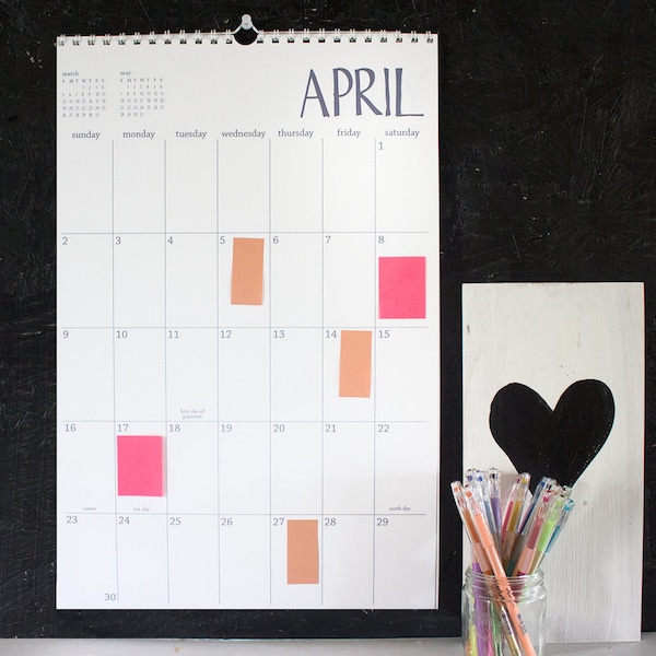 large wall calendar - you choose the start month | 13 months