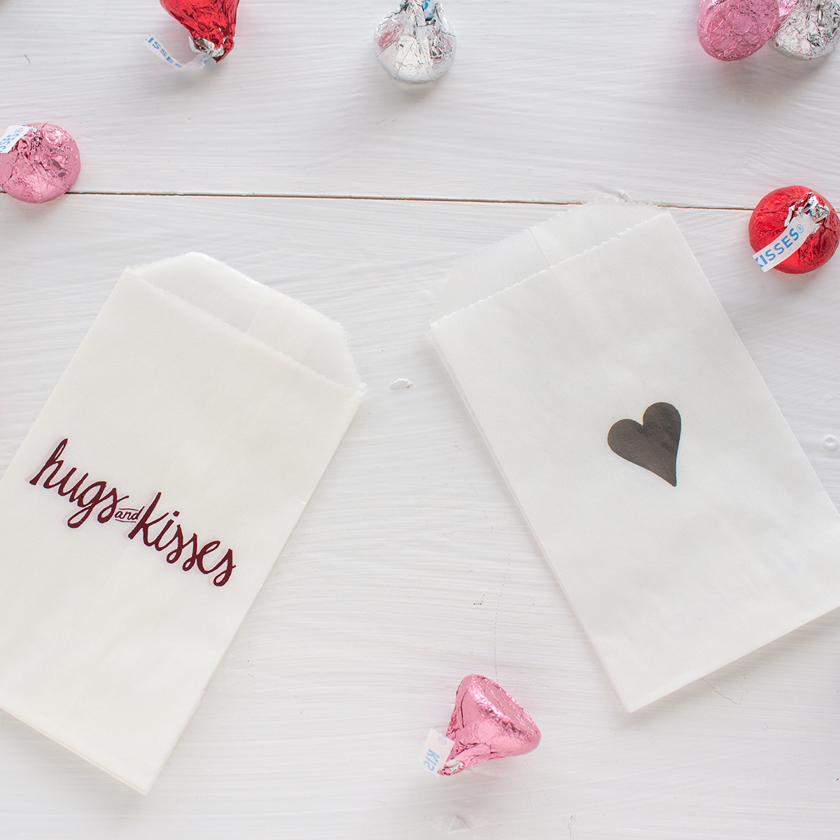 Hugs and Kisses Glassine Treat Bags Etsy