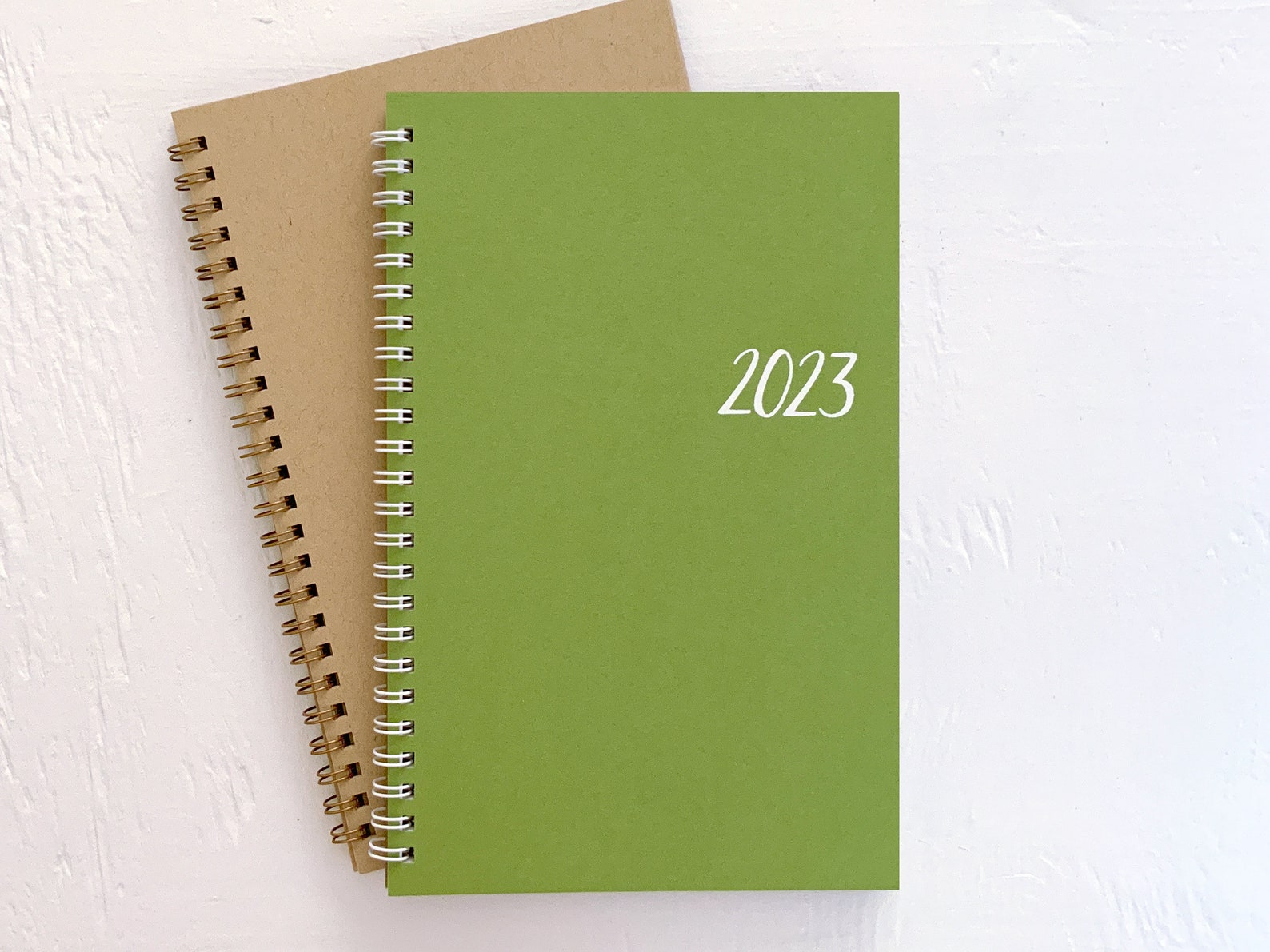 2023 Small Kraft Monthly Spiral Planner Pages Between Months Etsy