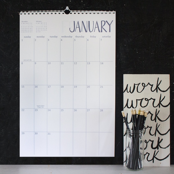 large wall calendar - you choose the start month | 12 months