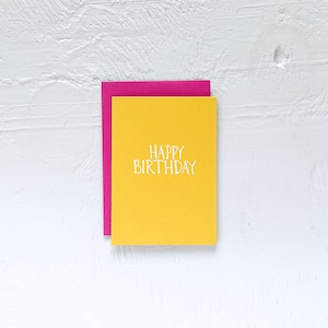 Cartes de correspondance Joyeux anniversaire en aluminium blanc - lot de 5