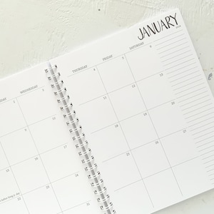 5 year large monthly spiral planner - 2 pages per month