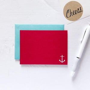 ANCHOR foil stamped flat cards