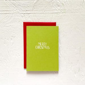 MERRY CHRISTMAS folded notecards - set of 10 cards